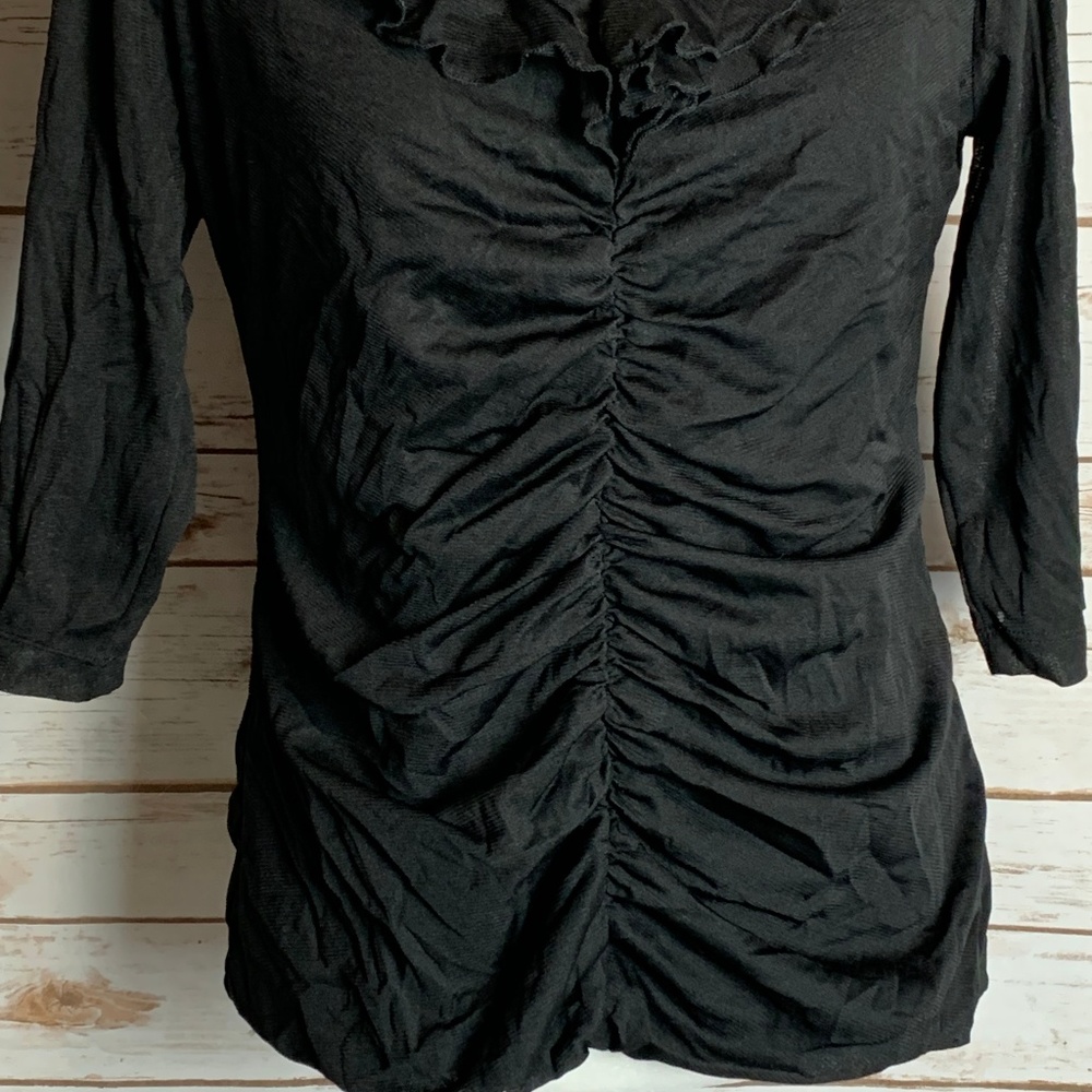 George Black‎ Black Blouse Top Womens Size Large (12-14) - Picture 2 of 2